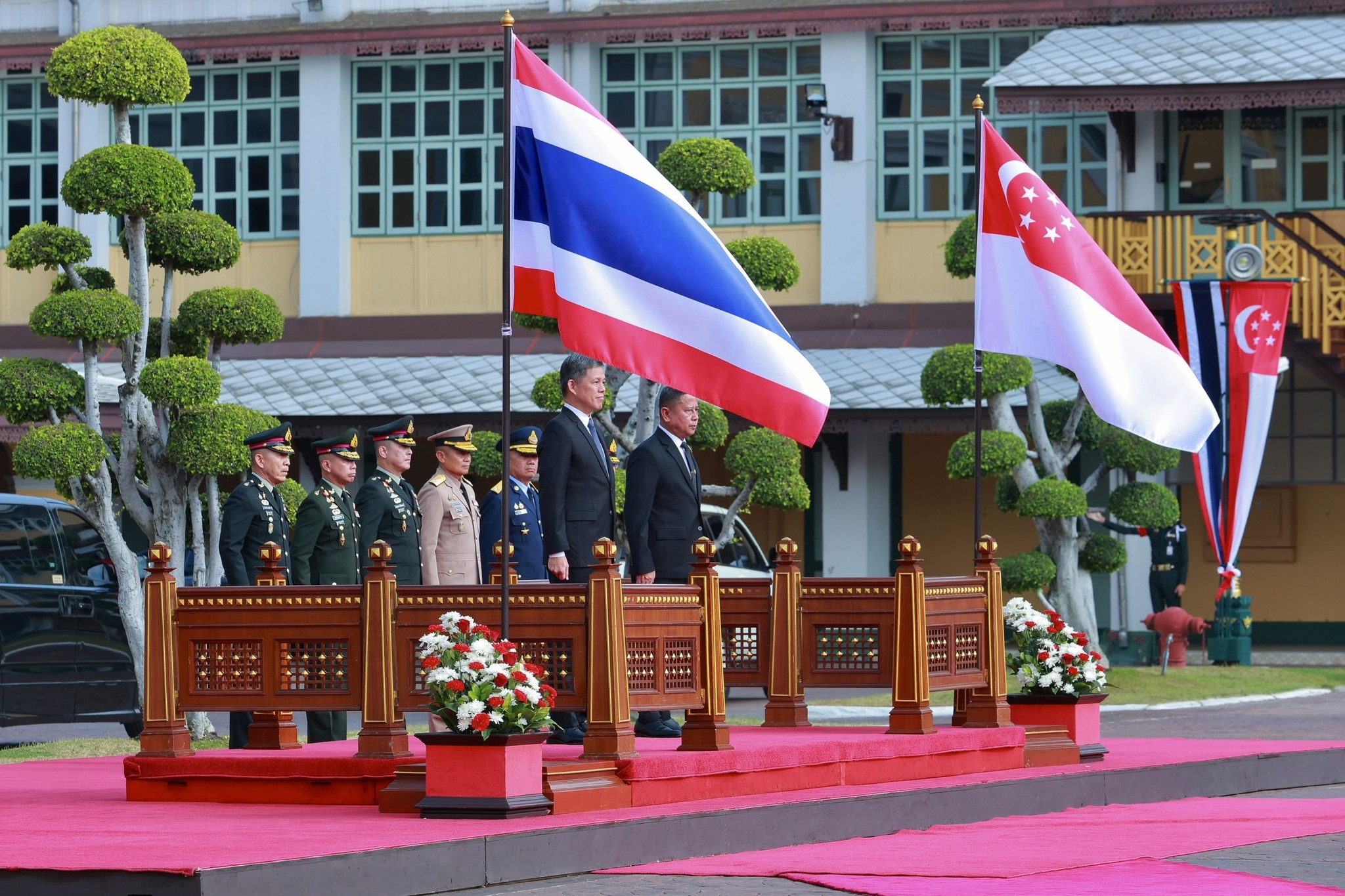 รัฐมนตรีว่าการกระทรวงกลาโหม ให้การต้อนรับ Chan Chun Sing รัฐมนตรีว่าการกระทรวงกลาโหมสาธารณรัฐสิงคโปร์