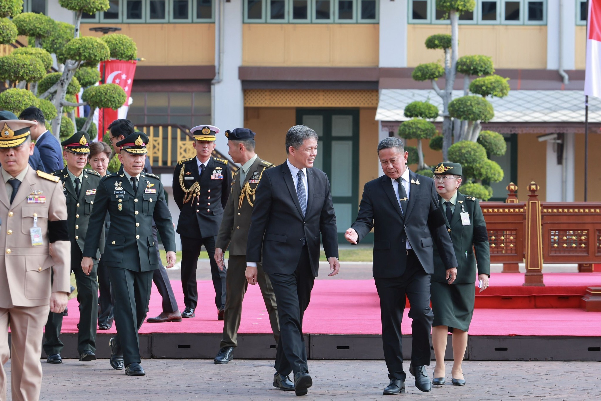 รัฐมนตรีว่าการกระทรวงกลาโหม ให้การต้อนรับ Chan Chun Sing รัฐมนตรีว่าการกระทรวงกลาโหมสาธารณรัฐสิงคโปร์