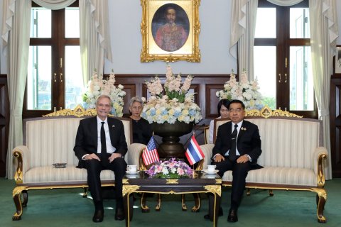 เอกอัครราชทูตสหรัฐอเมริกาประจำประเทศไทย เข้าเยี่ยมอำลา พลเอก ณัฐพล นาคพาณิชย์ รัฐมนตรีว่าการกระทรวงกลาโหม